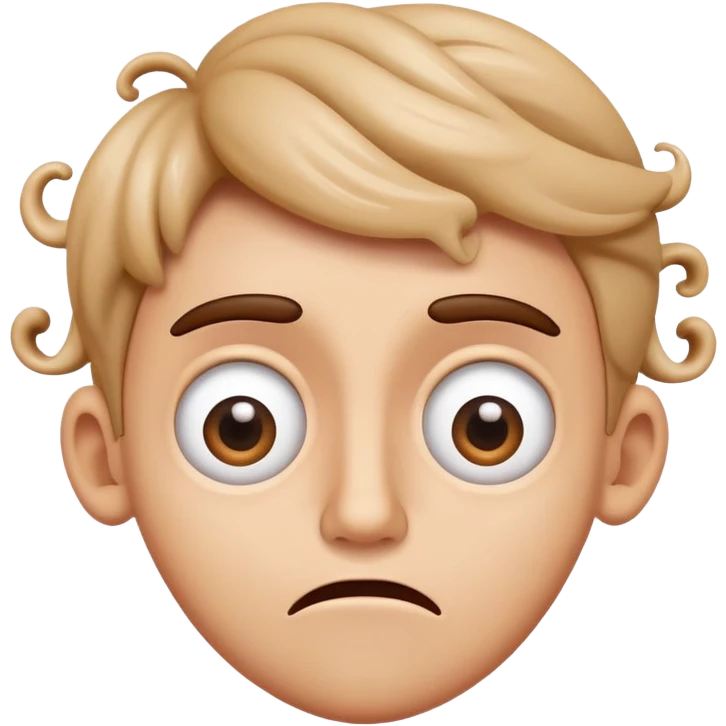 Confused face with swirly eyes and dizzy expression emoji