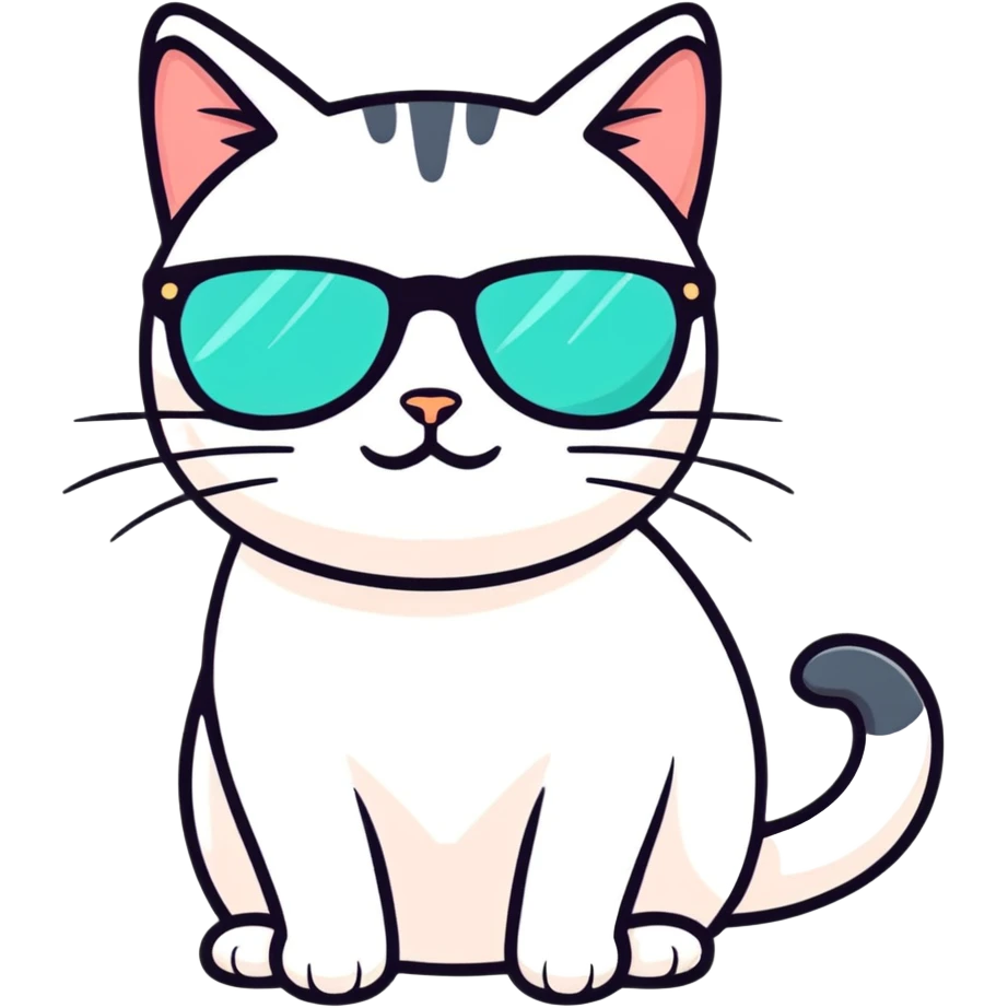 Cat with sunglasses emoji