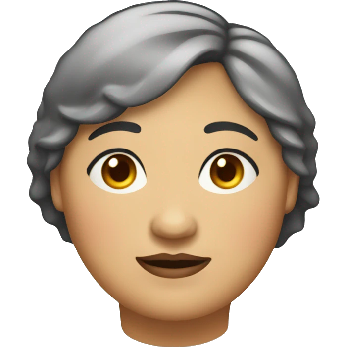 Middle-aged fat Chilean woman short hair emoji