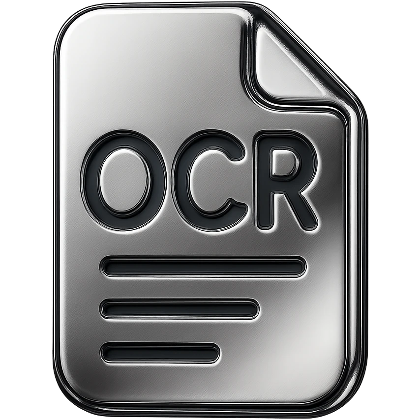 Document with AI text recognition, Chrome emoji style, colors #3B2C85, #83fff8, #2C2828. emoji