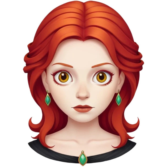 Bruja fea con pelo rojo emoji