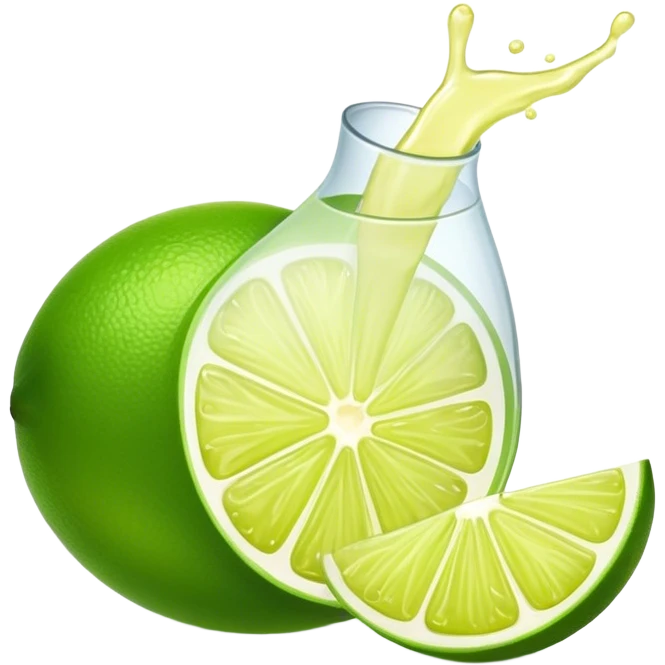 Lime juice jottled emoji