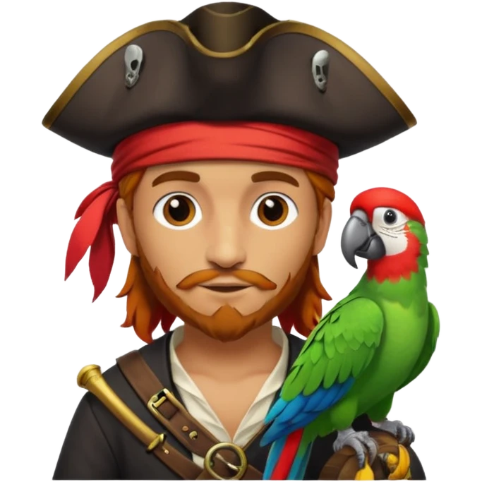 pirate and parrot emoji