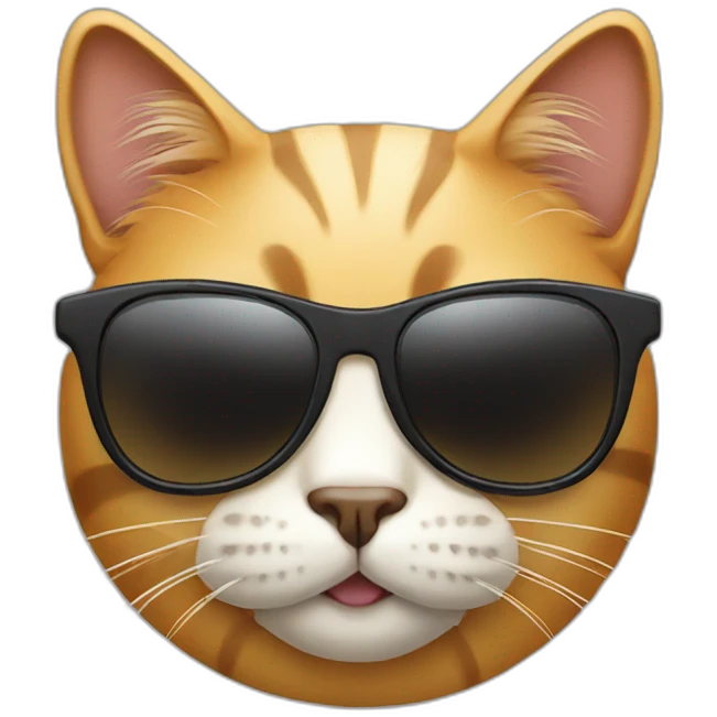 Cat with sunglasses emoji