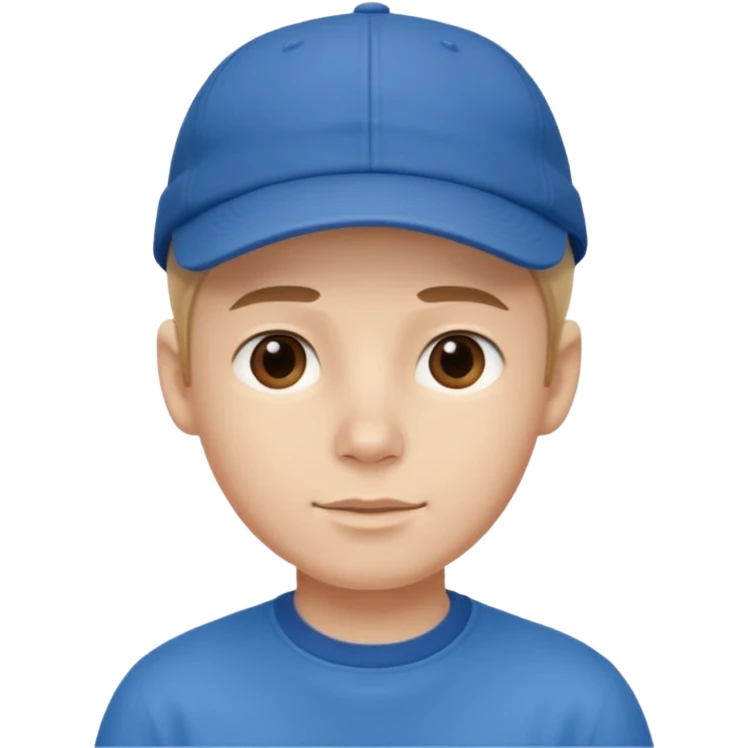 handsome boy with cap only neck  emoji