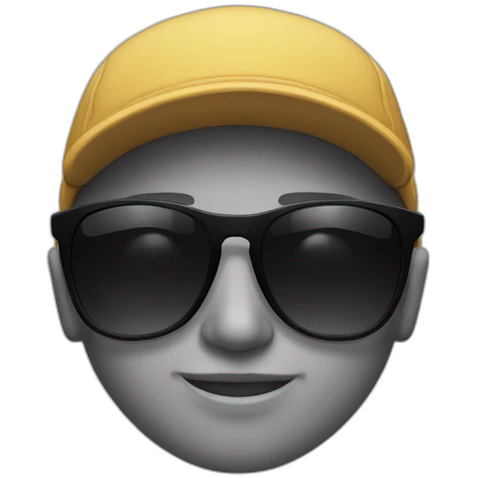 cool dude with cap and black shades emoji