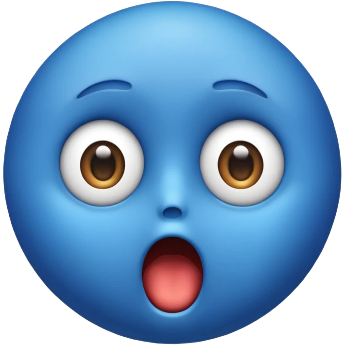 Blue emoji shocked emoji