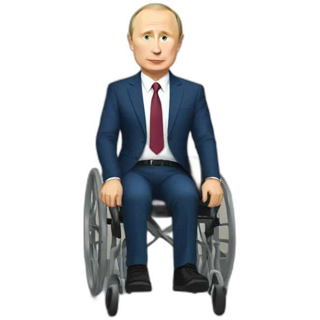 Putin in elevator in wheelchair emoji