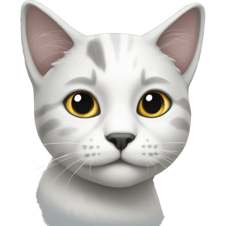 white and grey cat emoji