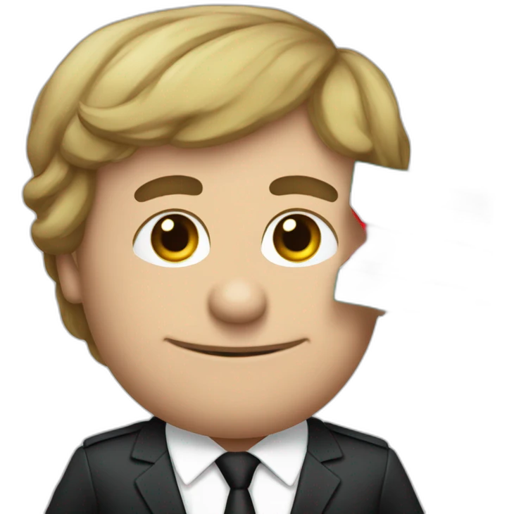 Macron avec un drapeau de la palestine emoji