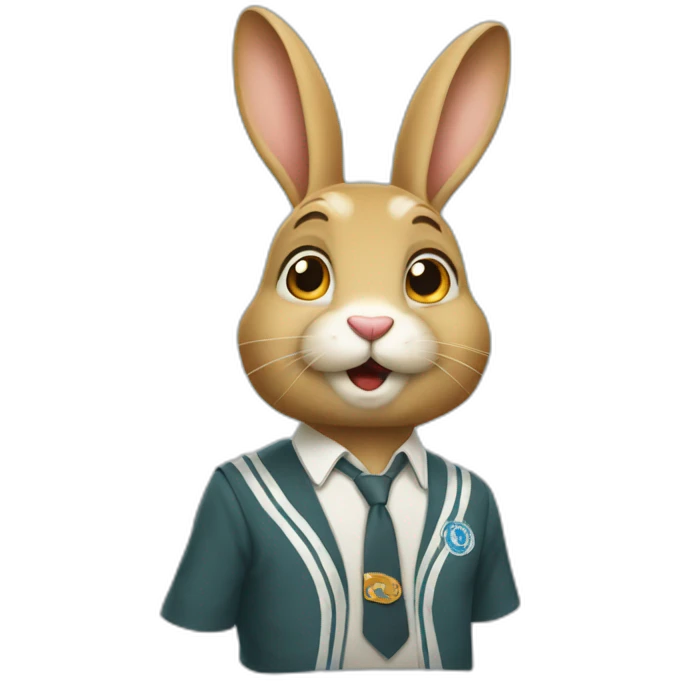 Un lapin qui va au college emoji