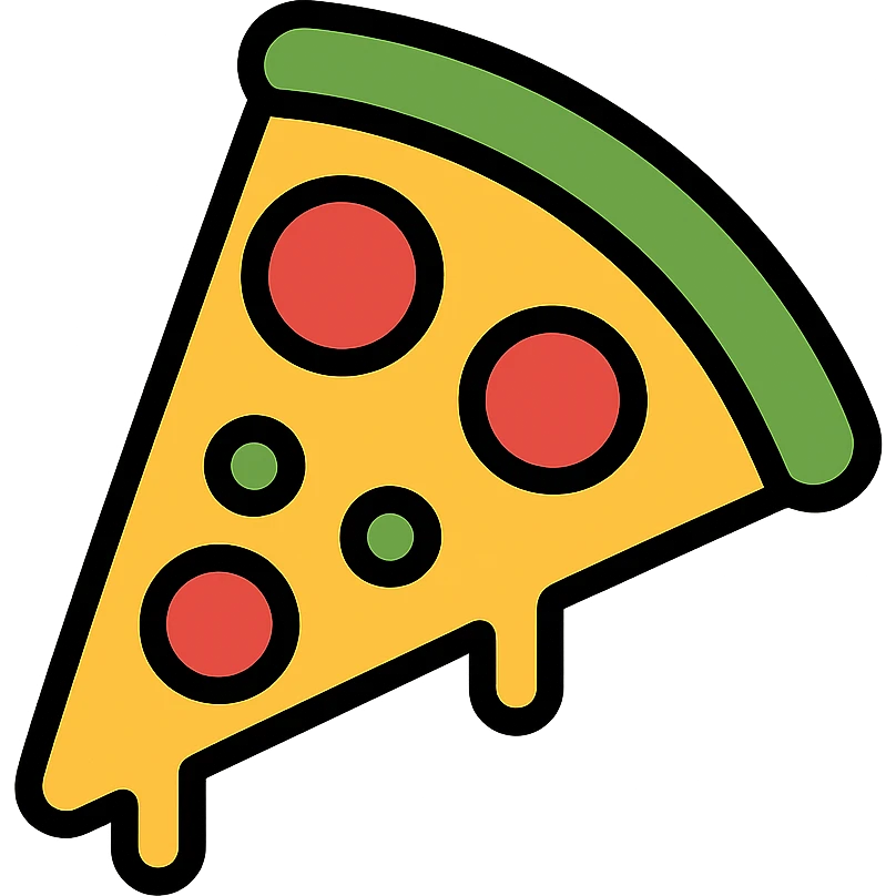 colored slice of pizza icon emoji