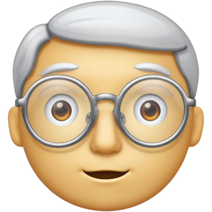 Rounded glasses emoji