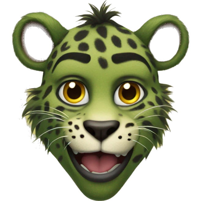 Leopard grinch  emoji