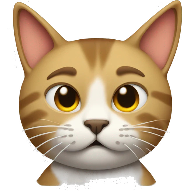 The cat closed his eyes and has a hammer on his head emoji