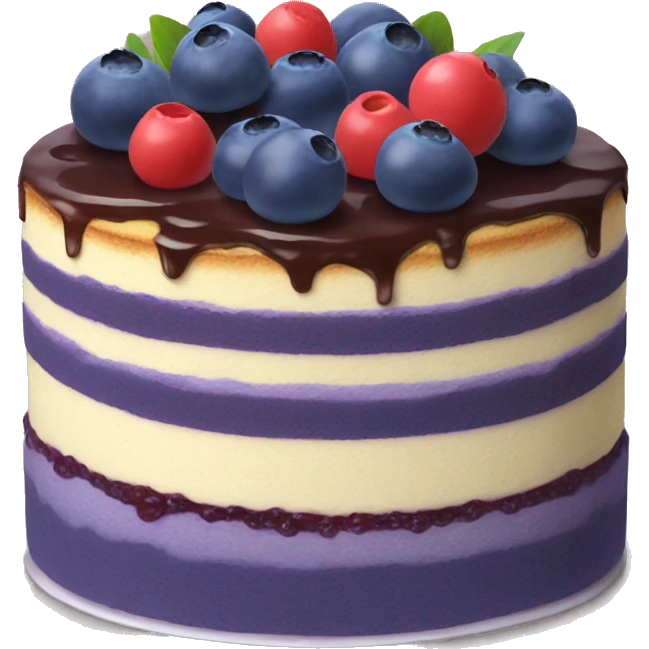 Blueberry cake emoji