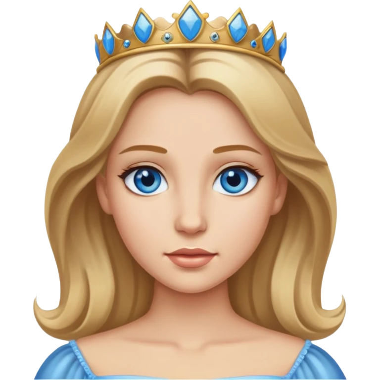 A princess with dirty blonde hair & blue eyes emoji