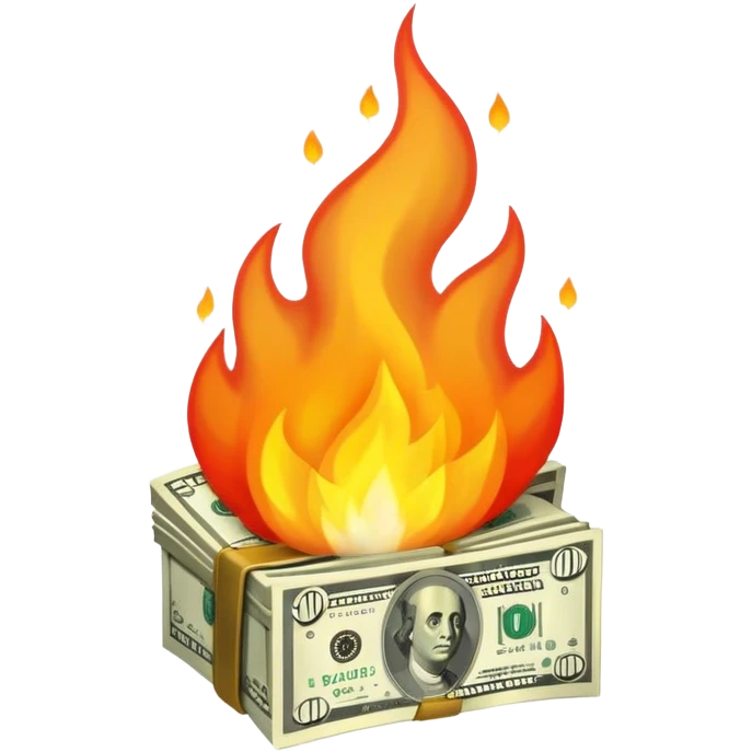 cash with fire emoji