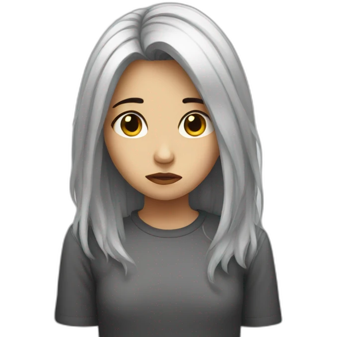 sad girl emoji