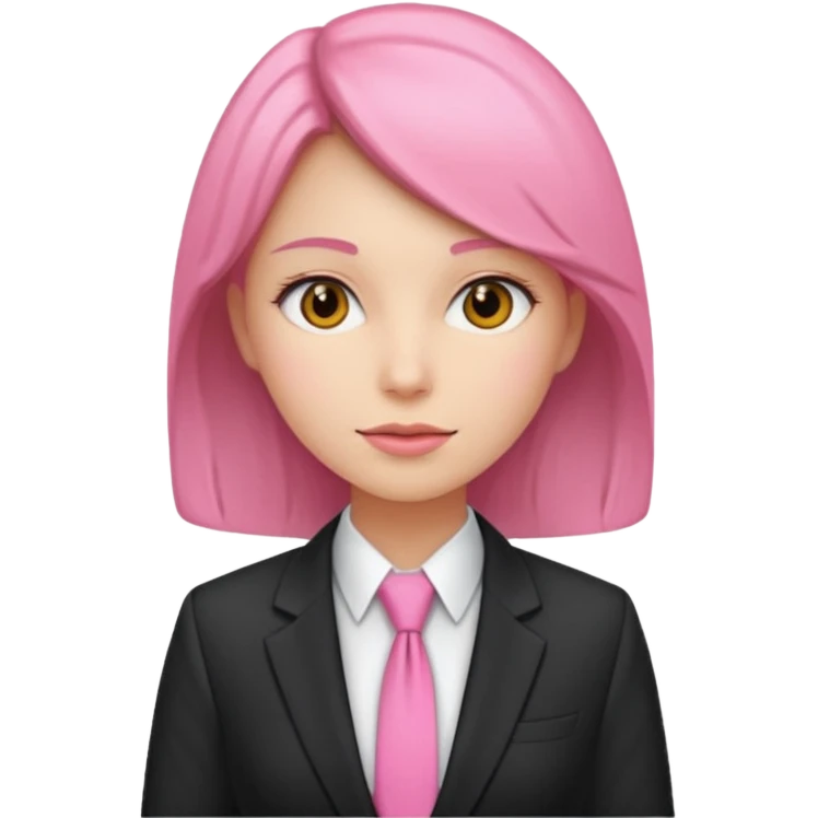 woman with pink tie and blazer emoji