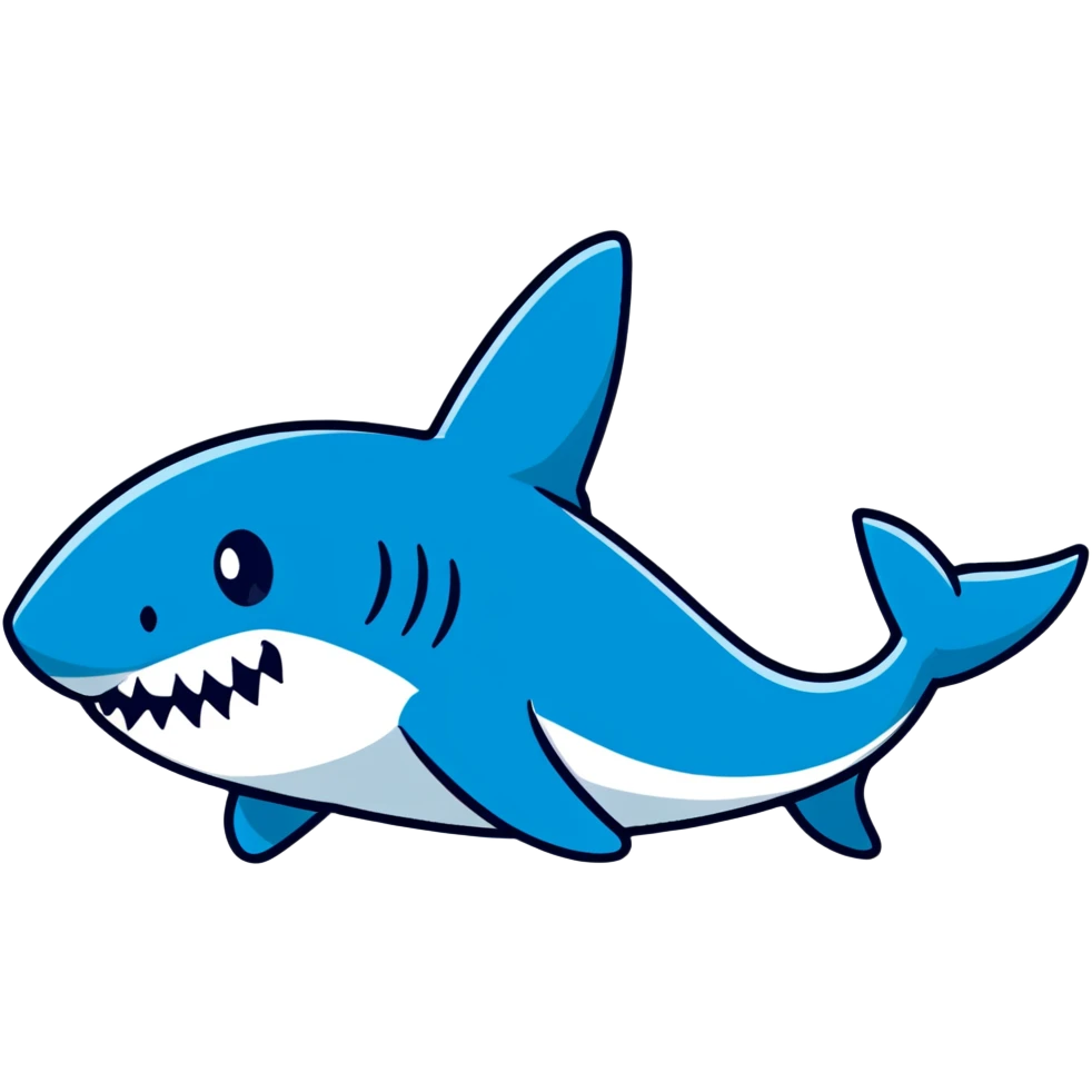 Shark wearing blue Nike shoes emoji