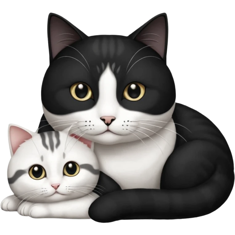 猫头, 卡通风格, 可爱, 圆润的脸, 大眼睛 emoji