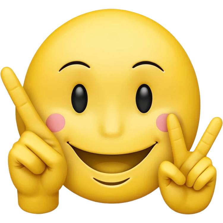 a smiley face with two middle fingers emoji