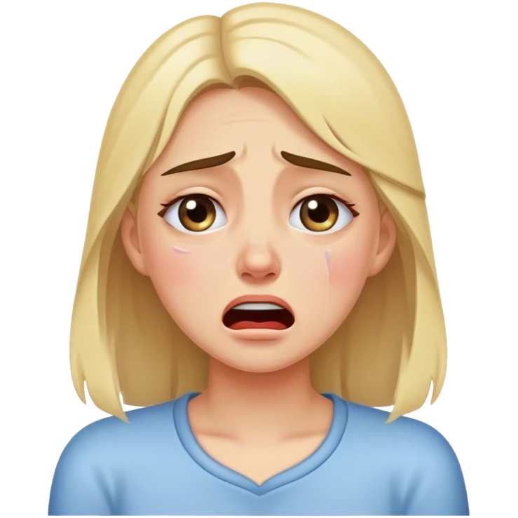 Ağlayan qiz emoji