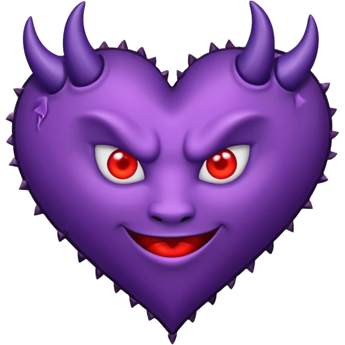 devil solitaire heart purple emoji
