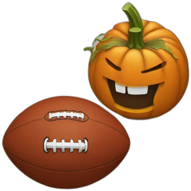 pumpkin football emoji