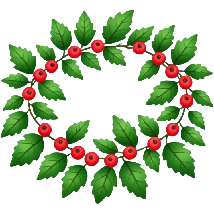 Holiday garland laying horizontally\ emoji