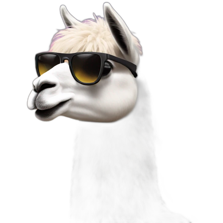 Llama wearing sunglasses emoji