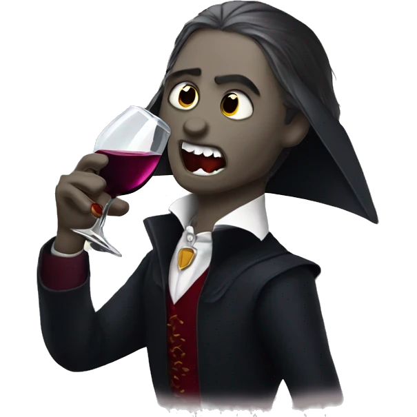 vampire drinking wine emoji