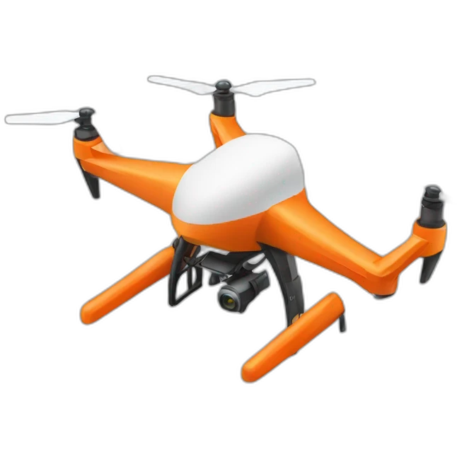 un drone color naranja  emoji