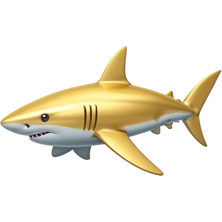 Golden shark with cilinder emoji
