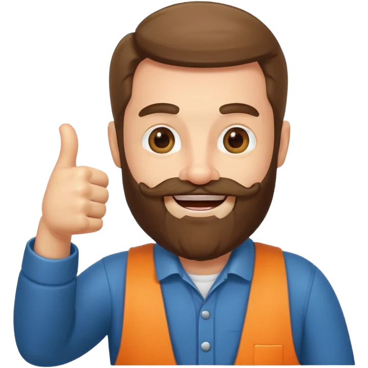 happy boomer giving a thumbs up and the boomer should have a beard emoji