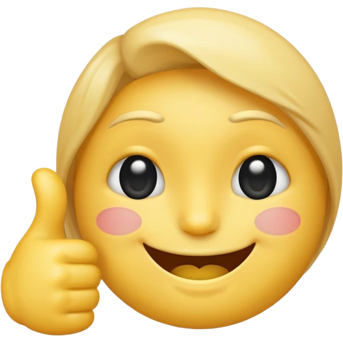 an emoji withfake smile with a tear giving thumbs up emoji