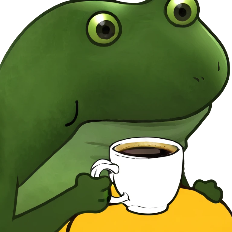 Frog with espresso  emoji