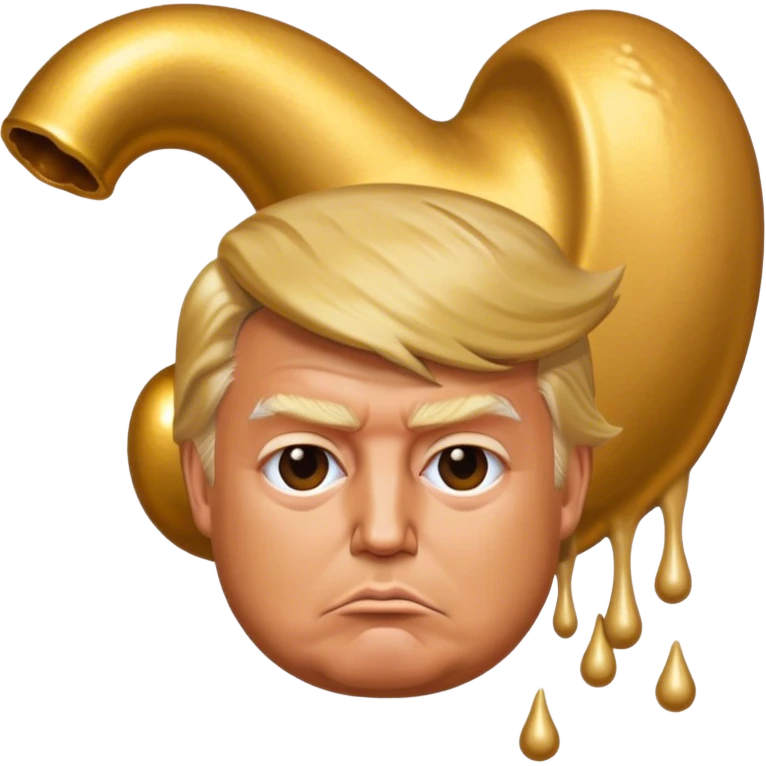 Donald Trump pooping on gold emoji