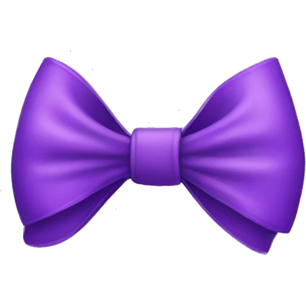 Purple bow emoji