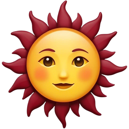 sun Burgundy emoji