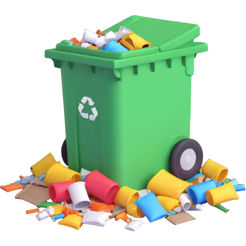 trash on the floor, 3D emoji style emoji