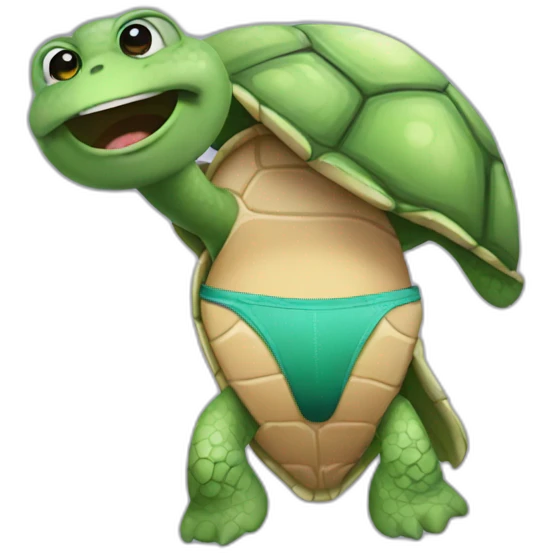 Turtle in a bikini emoji
