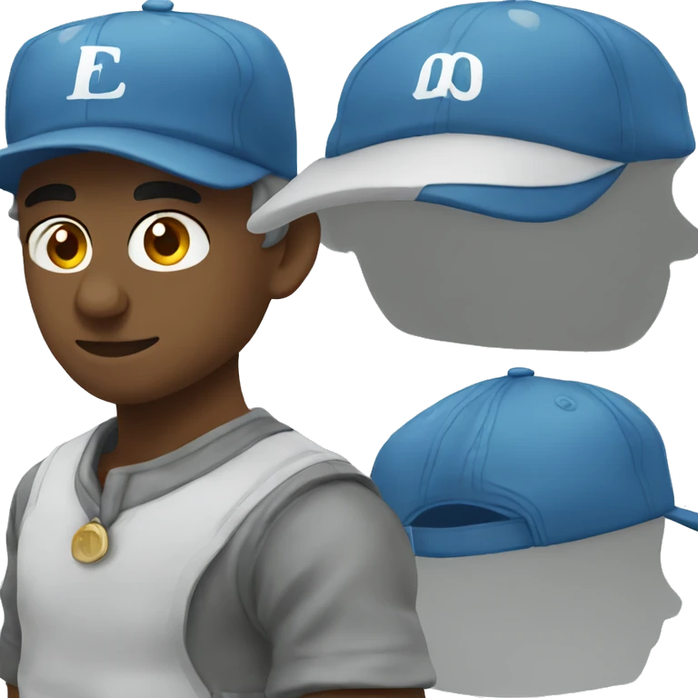 Blue fitted cap emoji