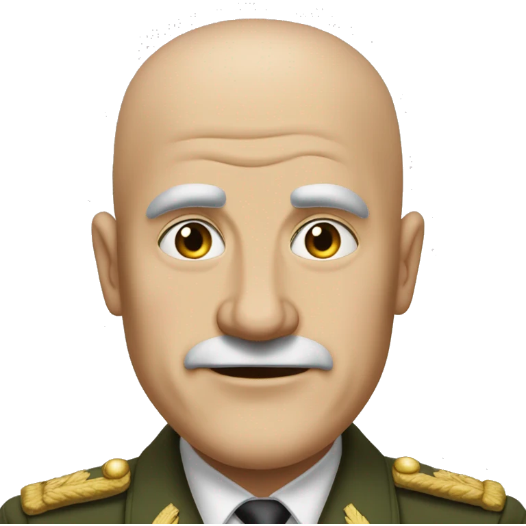 man that was president of italy during ww2, bald (no hair AT ALL!), no hat, angry face, lifted visible arm as in 🙋 emoji