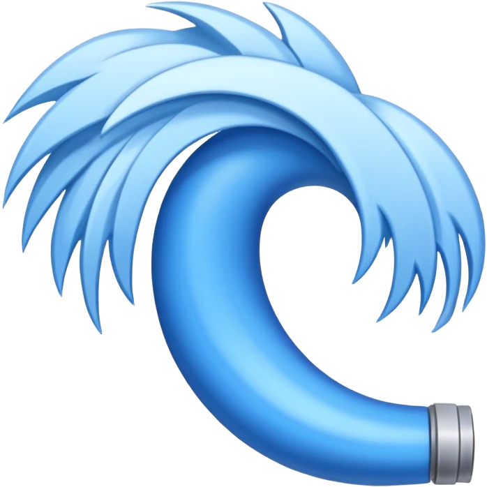 wind blowing away, depicted as curved blue gusts, no human emoji