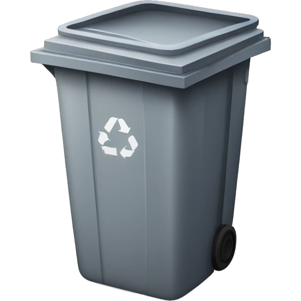 a large garbage bin with an open lid emoji