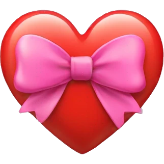Heart with a bow emoji