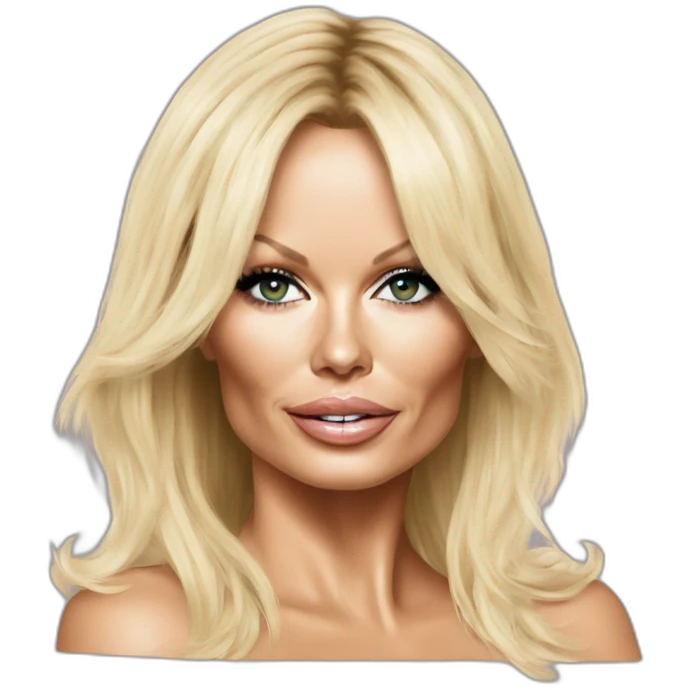Hyperrealist sexy Pamela anderson emoji