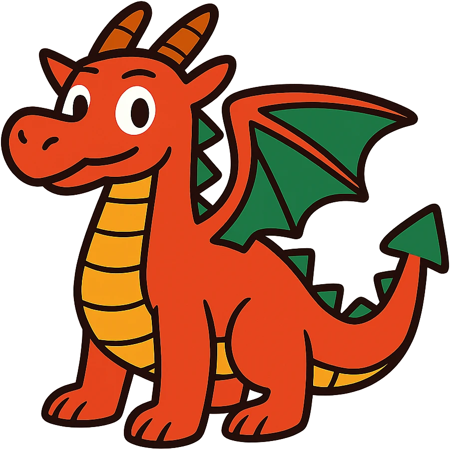 vibrant cartoon style dragon emoji